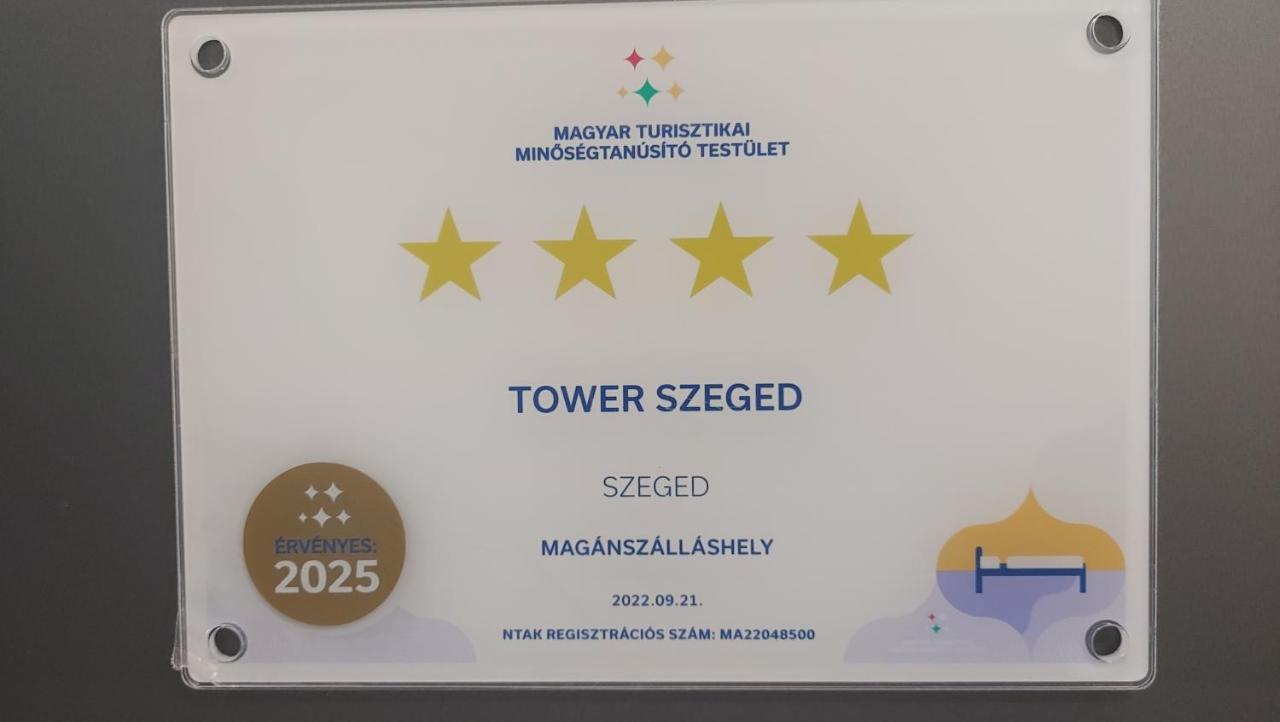 Tower Szeged Belvarosi Exkluziv Panoramas Apartman - Free Parking ภายนอก รูปภาพ